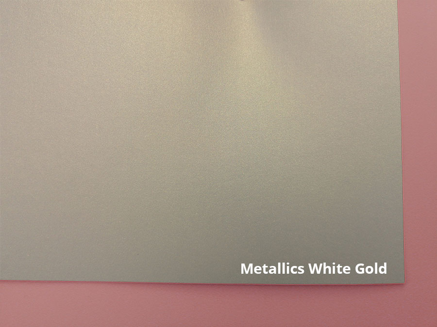 white gold mettalics