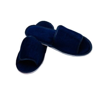 Open Toe Slipper With Hook and Loop Fastening